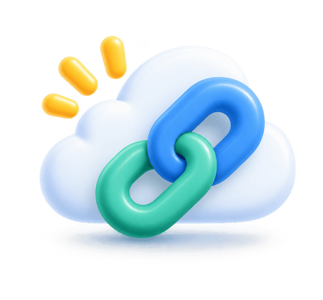 A cloud with a chain link